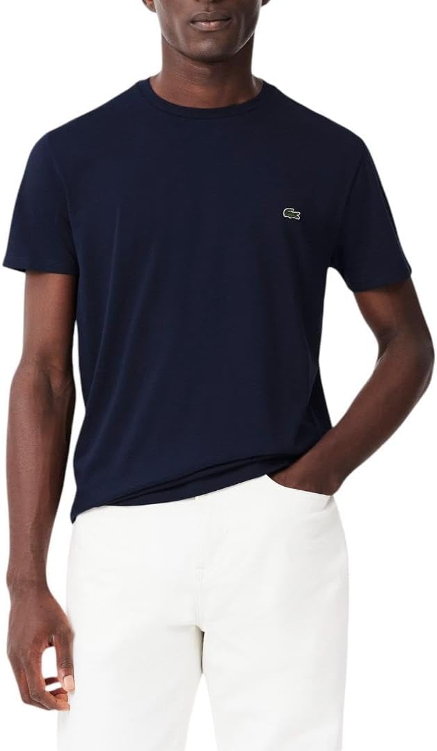 Lacoste Men's Pima Cotton Crew Neck Tee - Premium Quality Short Sleeve