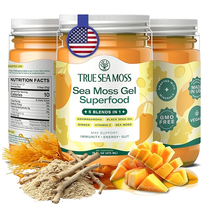 TrueSeaMoss Gel – 5-in-1 Formula with Ashwagandha